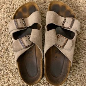 Birkenstocks - beige/grey. 39 UK 8.5-9 US.